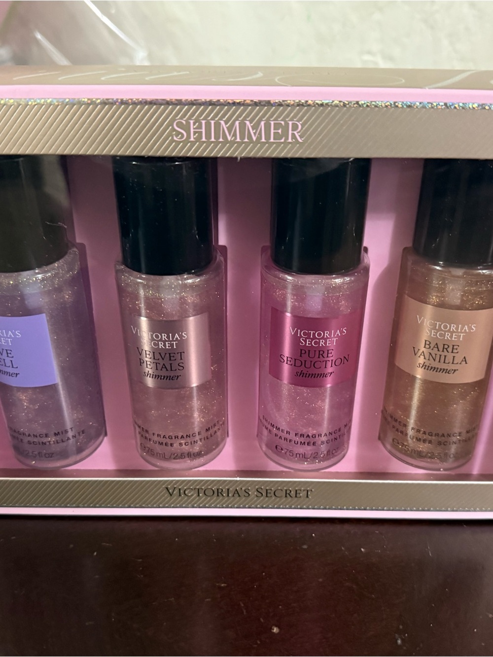 Victoria's Secret Pink and Gold Shimmer Fragrance Mist Set